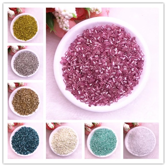 1000 Pieces Christmas Poppy Beads Plastic Craft Round Box Decoration DIY Jewelry - Picture 2 of 8